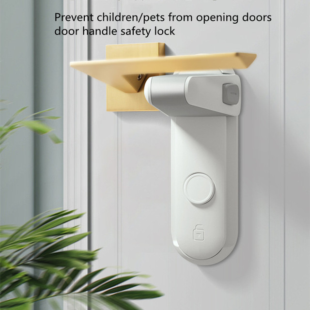 Child Safety Door Handle Locks Protect Baby Door Handle Locks Pet Room Door  Handle Locks Easy to Install and Use 3M VHB Adhesive - AliExpress